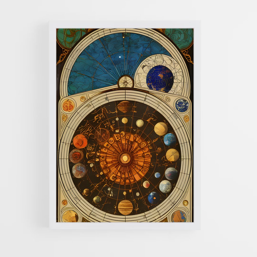 Poster Cosmos en Verre – affiche Espace rétro (vue 3)